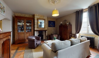 Superb village house with patio. Lots of character, beautiful finishes. For those who like it!