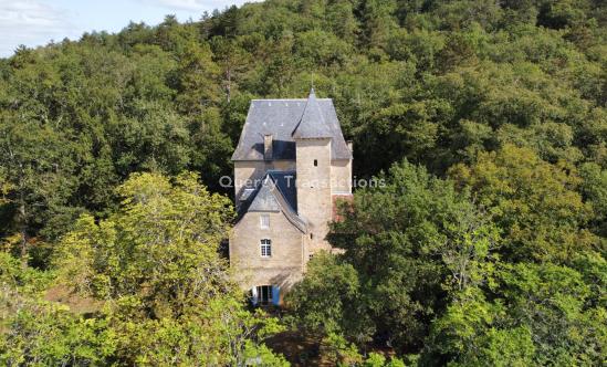 Ancien repaire noble sur plus de 5 hectares à proximité d'un village typique du Périgord Noir. Vente en exclusivité.