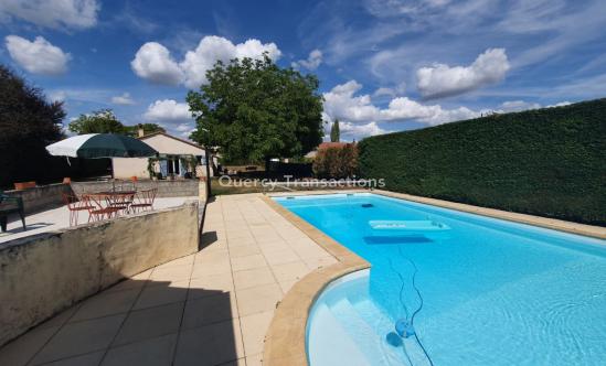 Maison plain pied avec piscine à 10 mn de Cahors